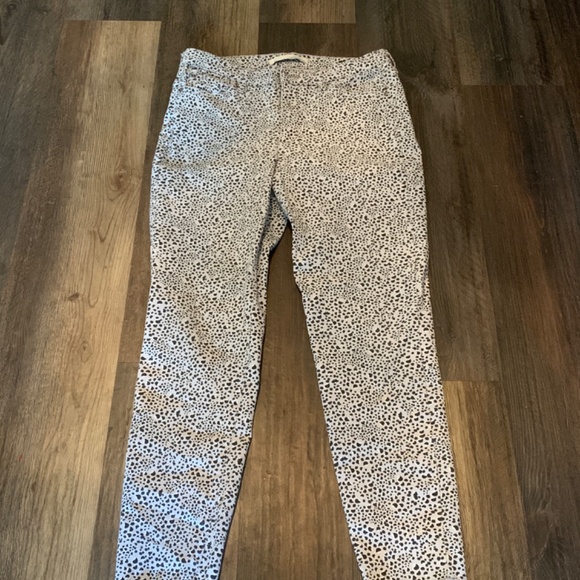 Ella Moss high rise skinny ankle animal print stretch jeans. Worn about 3x - Picture 6 of 12